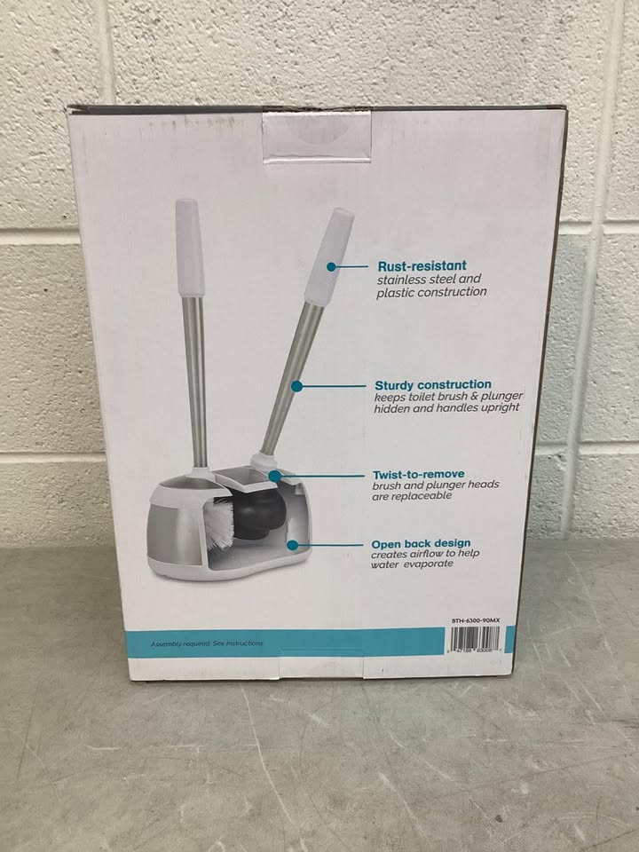 Polder Dual Toilet Brush and Plunger Caddy
