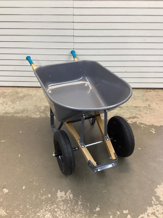 Yardworks Steel Tray 2-Wheel Garden Wheelbarrow, 6-cu-ft