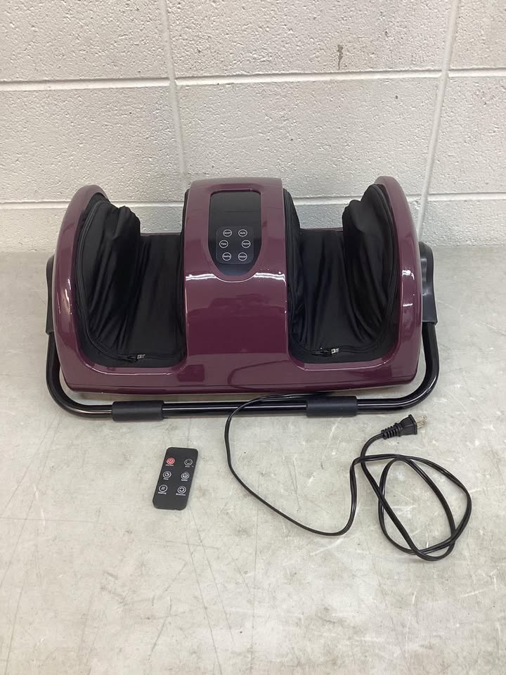 Therapeutic Foot Massager w/ High Intensity Rollers, Remote, 3 Modes
