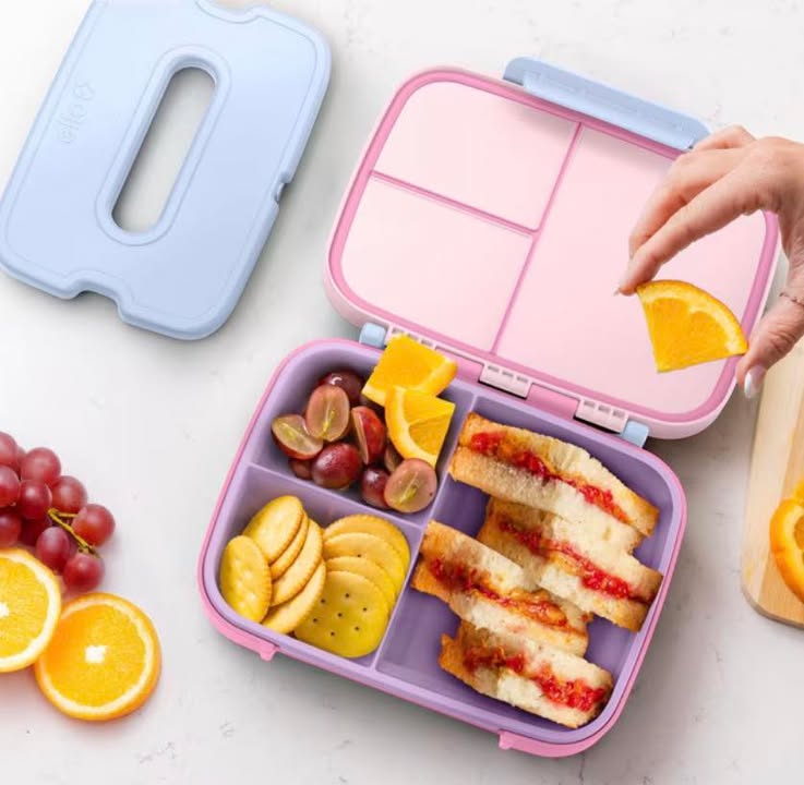 Ello Benni Kids Bento Lunch Box with Carry Handle & Ice Pack