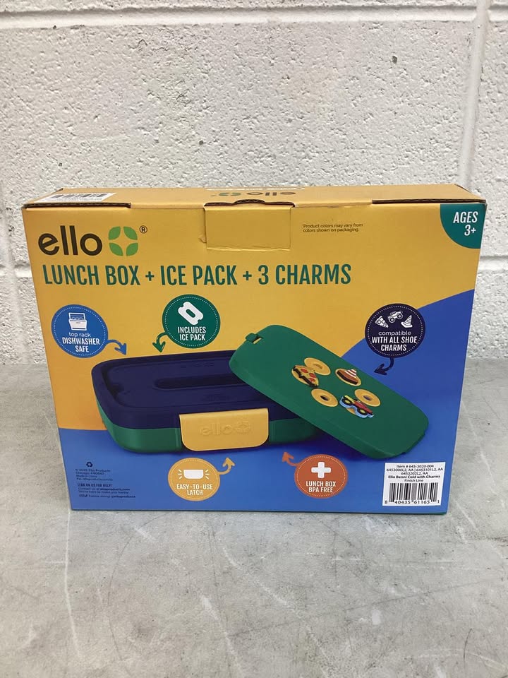 Ello Benni Kids Bento Lunch Box with Carry Handle & Ice Pack