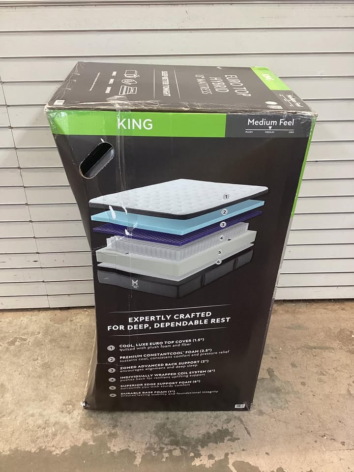 Member's Mark 13" Eurotop Hybrid Mattress Size King Medium Firmness