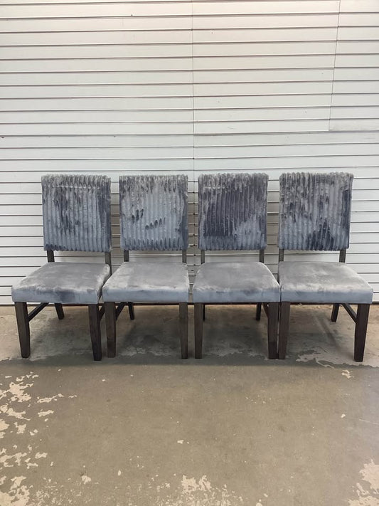 Costway Dining Chair Set of 4 Mid-Century Modern Velvet Fabric Upholstered Chairs