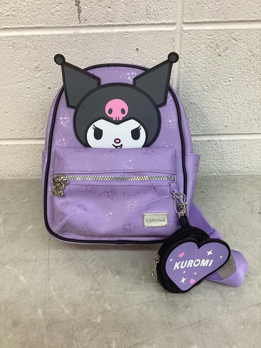 Kuromi Mini Backpack with Coin Pouch Charm