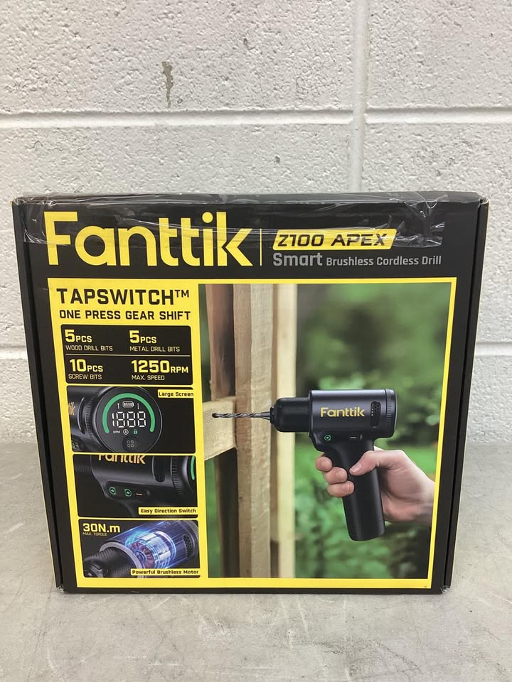 Fanttik Cordless Electric Drill with Brushless Motor & Dual Screen