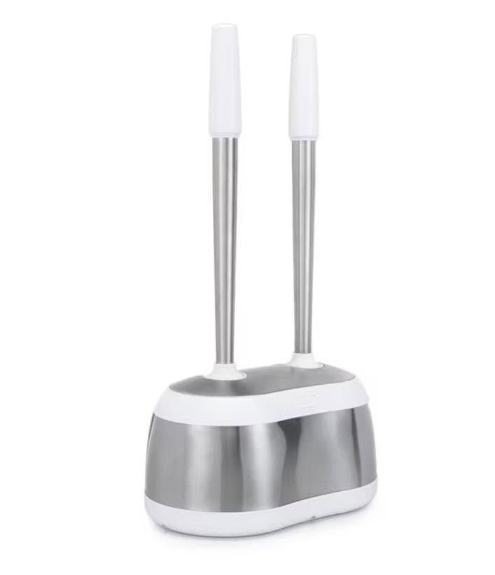 Polder Dual Toilet Brush and Plunger Caddy