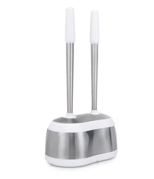 Polder Dual Toilet Brush and Plunger Caddy