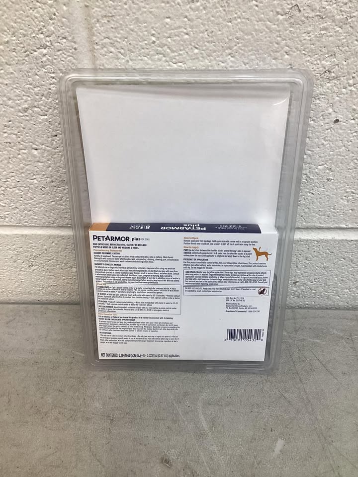 PetArmor Plus Topical Flea and Tick Prevention for Dogs, 8-Month Supply Size 5lb - 22lb