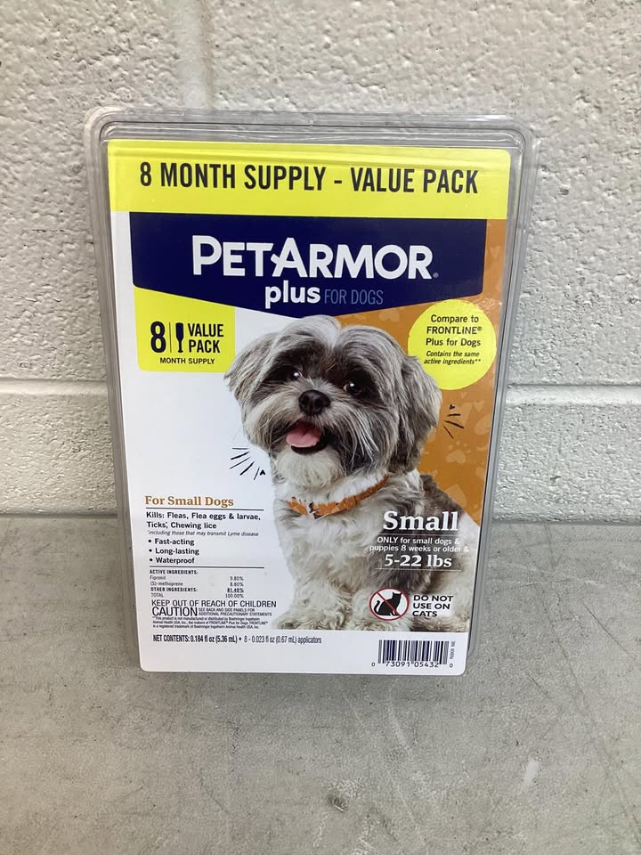 PetArmor Plus Topical Flea and Tick Prevention for Dogs, 8-Month Supply Size 5lb - 22lb
