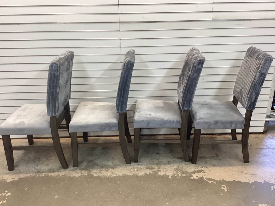 Costway Dining Chair Set of 4 Mid-Century Modern Velvet Fabric Upholstered Chairs