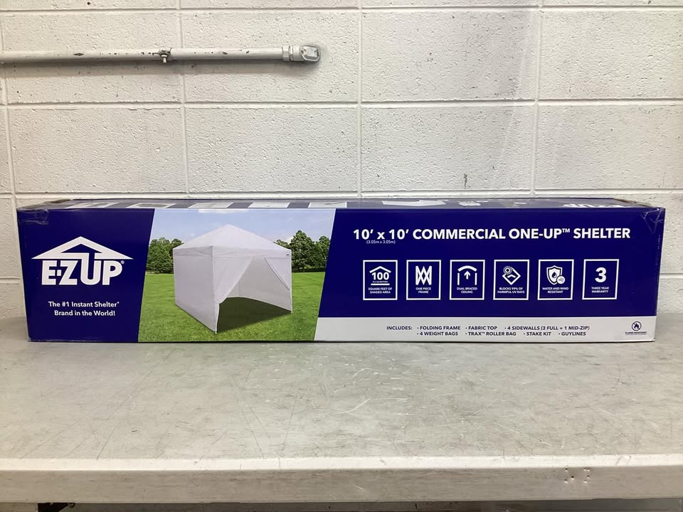 E-Z UP 10’ x 10’ Commercial ONE-UP Canopy