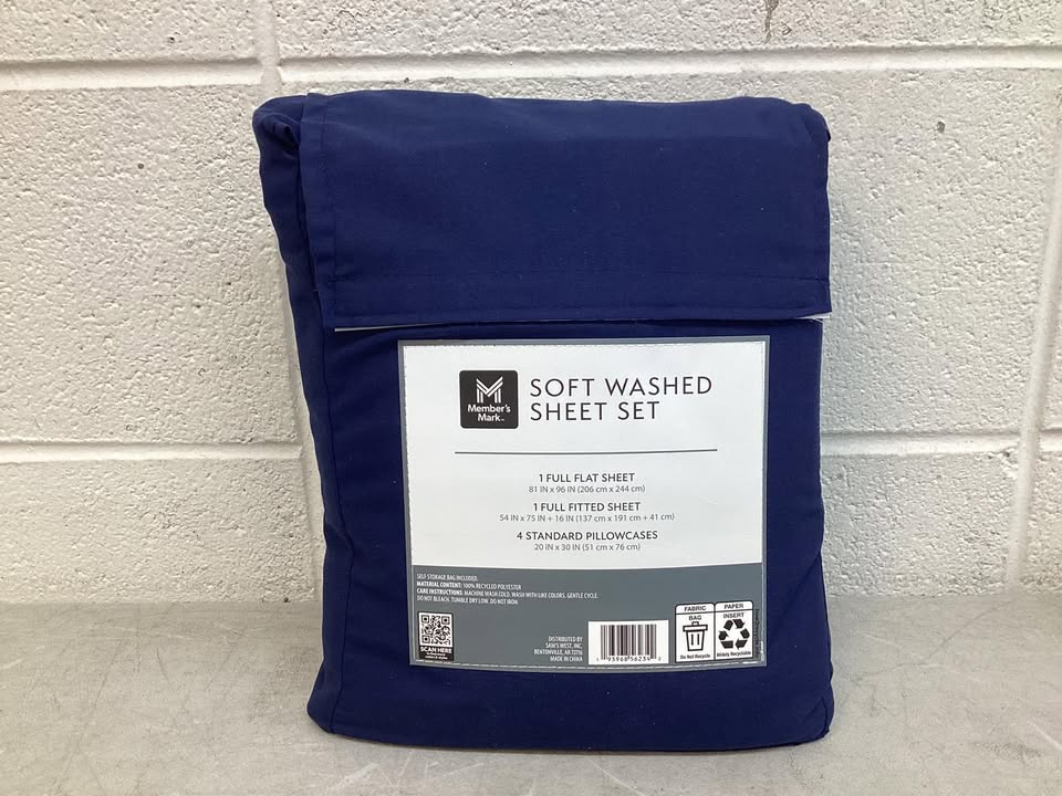 Member's Mark Soft Washed Sheet Set, Full Size