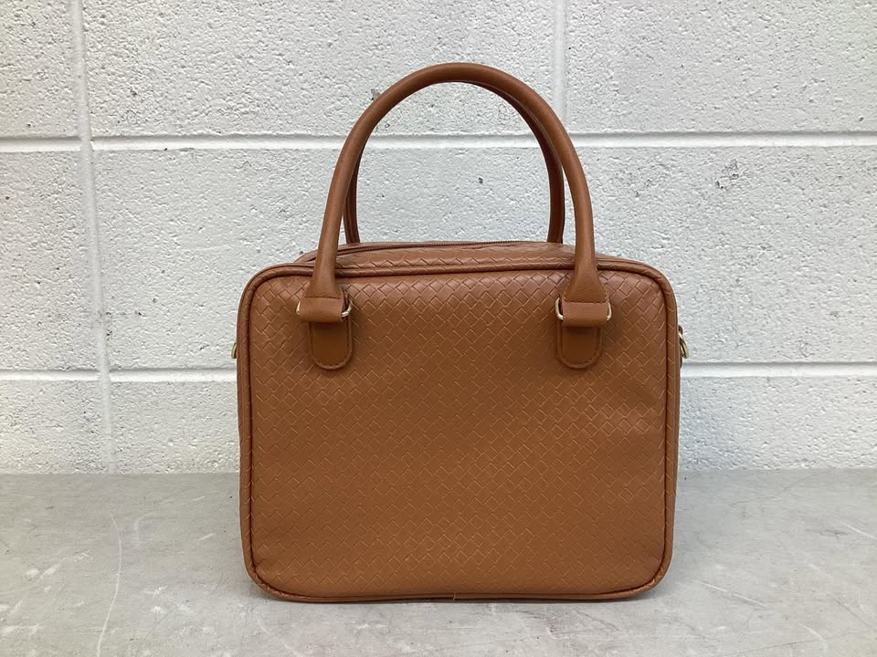 Veronica Jamison Hampton Faux Leather Lunch Tote by Arctic Zone, Lunch Bag with Food Storage & Ice Pack