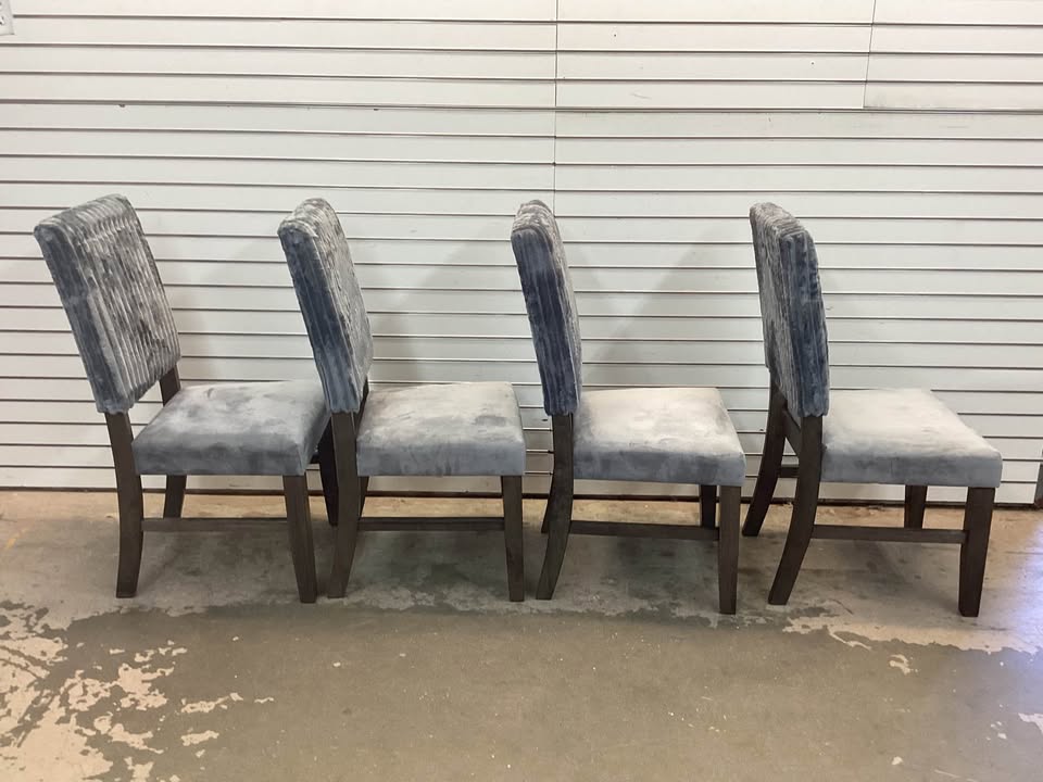Costway Dining Chair Set of 4 Mid-Century Modern Velvet Fabric Upholstered Chairs