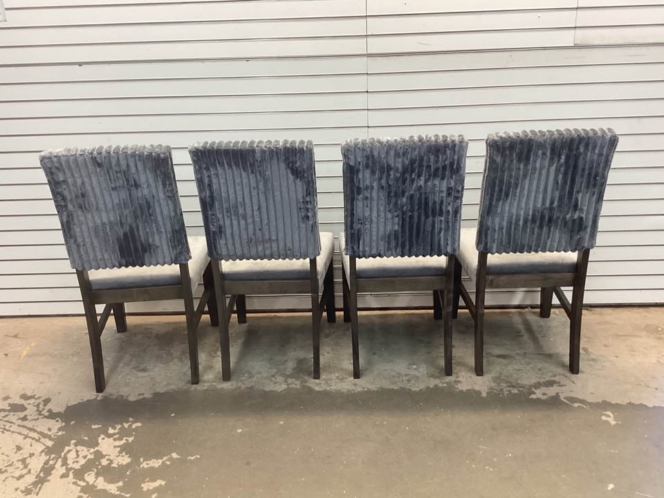 Costway Dining Chair Set of 4 Mid-Century Modern Velvet Fabric Upholstered Chairs