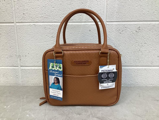 Veronica Jamison Hampton Faux Leather Lunch Tote by Arctic Zone, Lunch Bag with Food Storage & Ice Pack