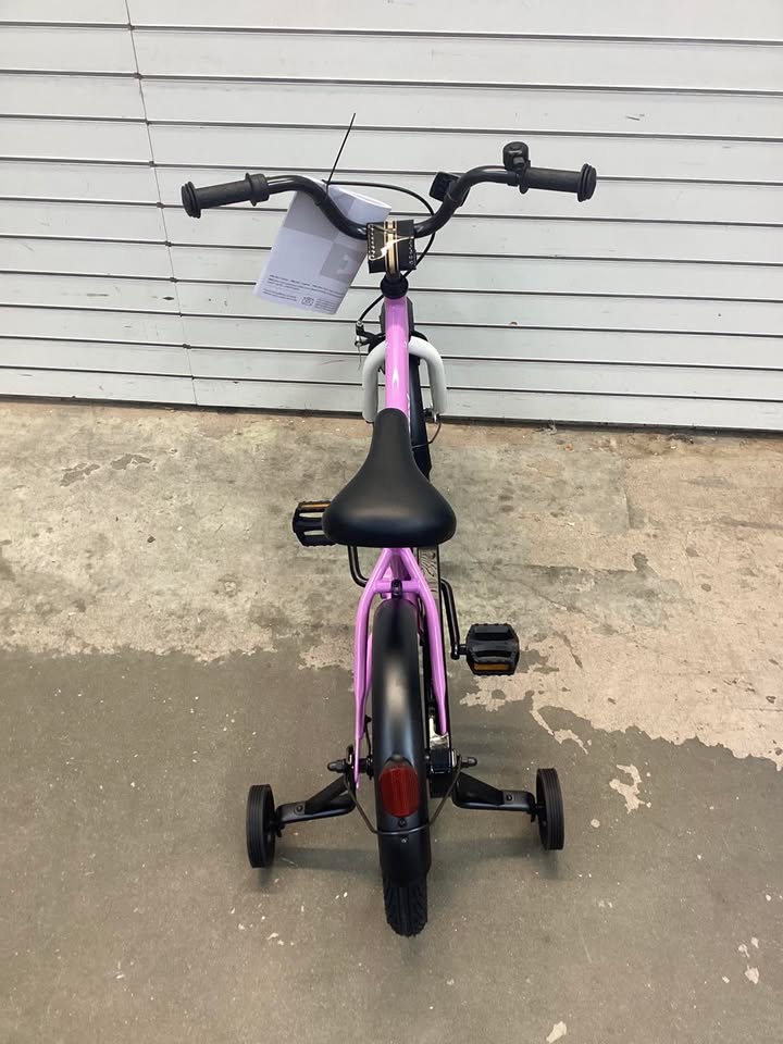 Costway 16 Inch Kids Bike Pink with Training Wheels Adjustable