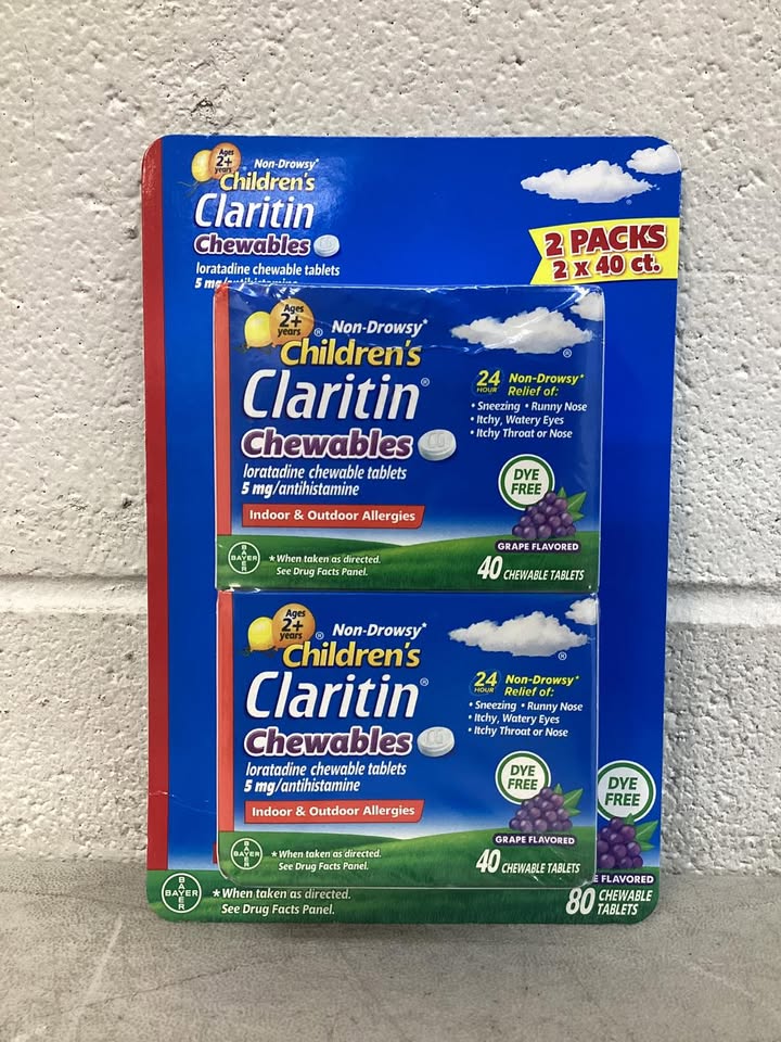 Claritin Children's Chewable Grape Tablets, 80 ct.