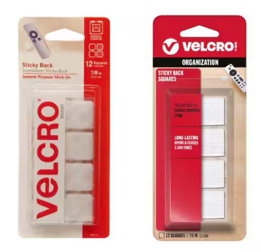 VELCRO 7/8 in. Sticky Back Squares (12-Pack)