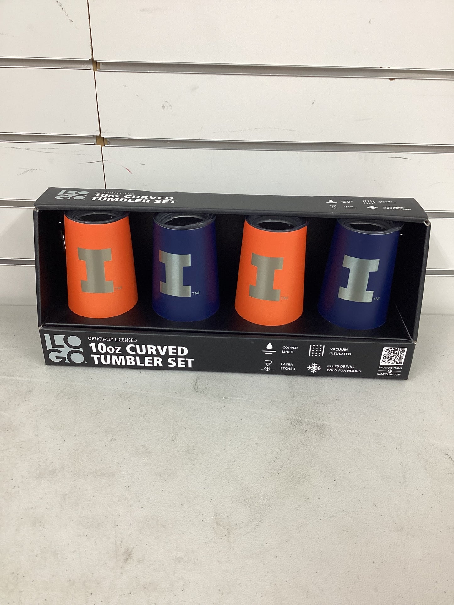 Illinois Illini 10 oz. x 4 pk. Insulated Tumblers with Lids