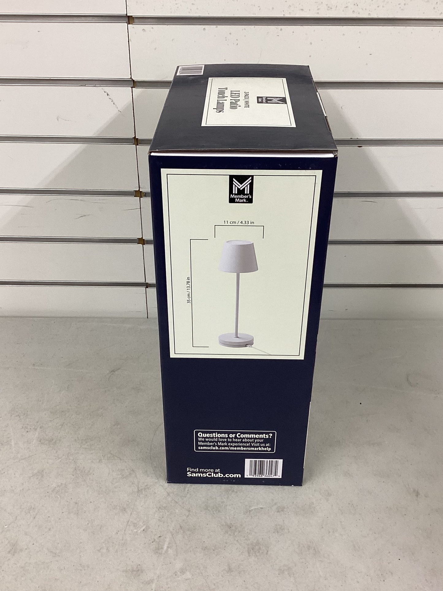 Member's Mark White LED Patio Touch Lamps, Set of 2