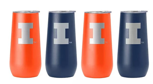 Illinois Illini 10 oz. x 4 pk. Insulated Tumblers with Lids