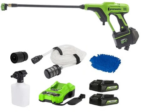 Greenworks 24V 600 PSI Cordless Power Cleaner with 2Ah Batteries and Charger
