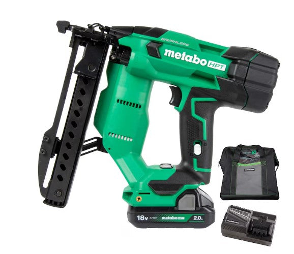 Metabo HPT MultiVolt 18-Gauge 1/4-in Narrow Crown Finish Stapler Battery and Charger Included