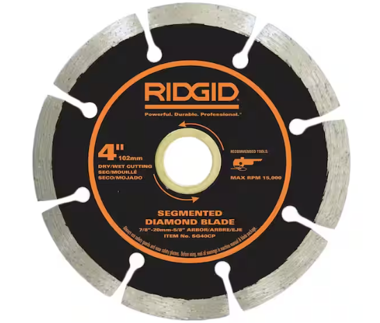 RIDGID 4 in. Turbo Diamond Blade