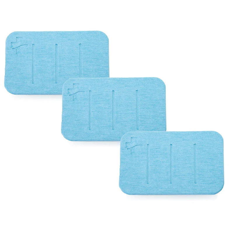 Medic Therapeutics 5" x 3" Diatomite Non-Slip Quick Dry Multipurpose Mat 3-Pack