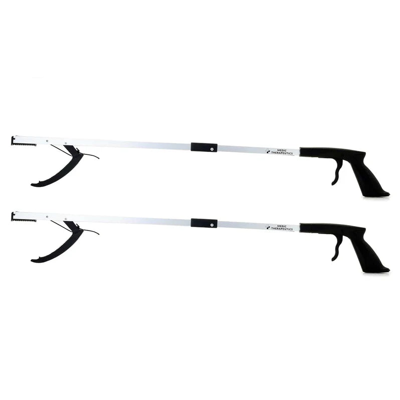 Medic Therapeutics 2-Pack Extra Long Reacher Grabber Tool w/Magnetic Tip