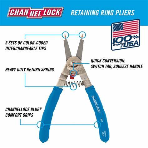 Channellock 927 8-Inch Retaining Ring Plier